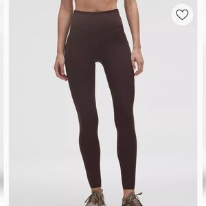 Lululemon Women's HR Fast & Free Thermal Tight Leggings Sequoia 6 28 Pockets